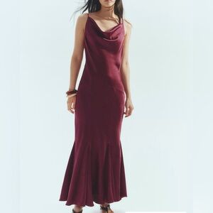 H&M Satin Slip Dress (burgundy) Medium NWT**sold out